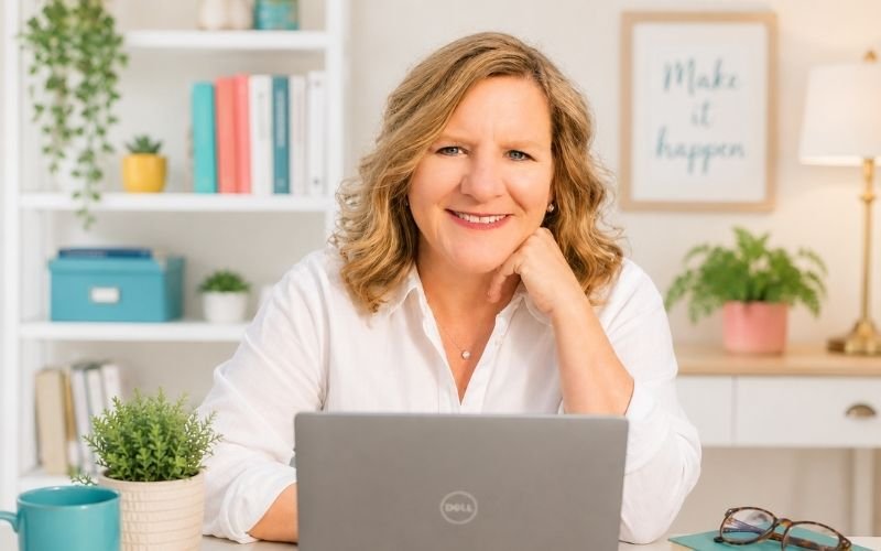 Carla with Laptop Site Designs for You a Lynchburg Web Design Company